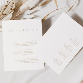 Minimalistisch 'Double Sided Wedding'-pakket Kaart