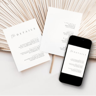 Minimalistisch 'Double Sided Wedding'-pakket Kaart