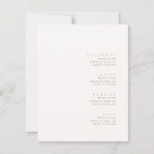 Minimalistisch 'Double Sided Wedding'-pakket Kaart (Achterkant)