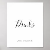 Minimalistisch drankjesbord poster (Voorkant)