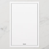 Minimalistisch drieletterig monogram briefpapier (Achterkant)
