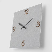 Minimalistisch driemaandelijkse cijfers grijs vierkante klok (Hoek)