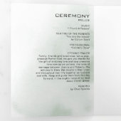 Minimalistisch drievoudig eucalyptusprogramma drieluik uitnodiging (Binnenzijde eerst)