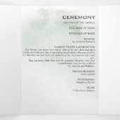 Minimalistisch drievoudig eucalyptusprogramma drieluik uitnodiging (Binnenkant midden)