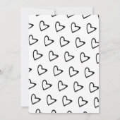 Minimalistisch drijvend zwart Baby shower Kaart (Achterkant)