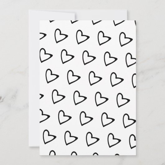 Minimalistisch drijvend zwart Baby shower Kaart (Achterkant)