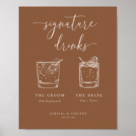 Minimalistisch Drink Poster van de Aardust van de 