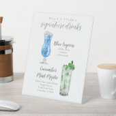 Minimalistisch drink voor bruiloft reclamebord met voetstuk (Insitu)