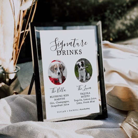 Minimalistisch Drink voor foto-handtekening van ho Poster