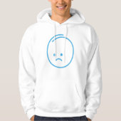 Minimalistisch droevig pictogram hoodie (Voorkant)