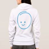 Minimalistisch droevig pictogram hoodie (Achterkant)