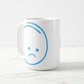 Minimalistisch droevig pictogram koffiemok (Voorkant links)