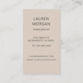 Minimalistisch droomVisitekaartje Visitekaartje (Achterkant)