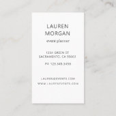 Minimalistisch droomVisitekaartje Visitekaartje (Achterkant)