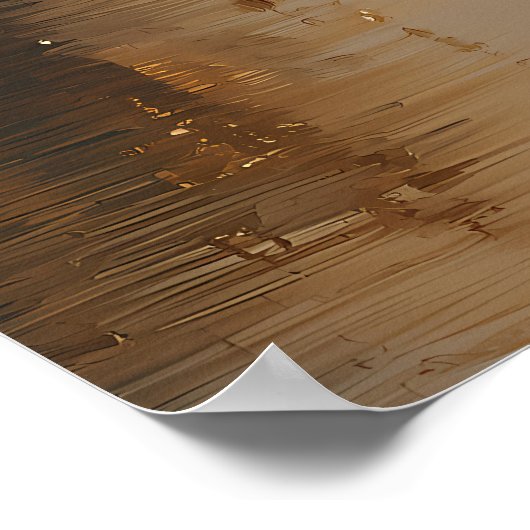 Minimalistisch Dubai Skyline Poster – Midden-Ooste (Hoek)