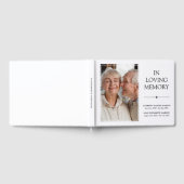 Minimalistisch dubbel gedenkteken in liefdevolle h gastenboek (Volledig)