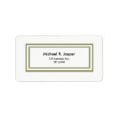 Minimalistisch dubbelGold-Lijst Etiket (Voorkant)