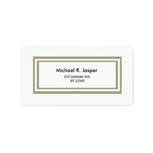 Minimalistisch dubbelGold-Lijst Etiket (Voorkant)