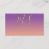 Minimalistisch dubbellaags Paars oliefilter Visitekaartje (Achterkant)