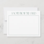 Minimalistisch dubbelzijdig foto Afstuderen Bedankkaart (Achterkant)