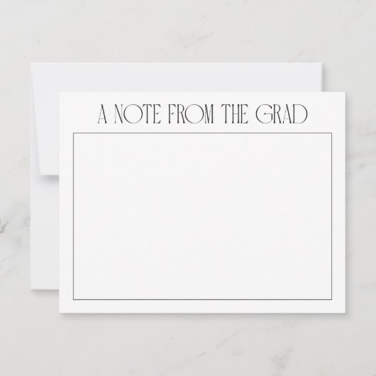 Minimalistisch dubbelzijdig foto Afstuderen Bedankkaart (Achterkant)