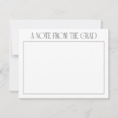 Minimalistisch dubbelzijdig foto blanco Afstuderen Bedankkaart (Achterkant)