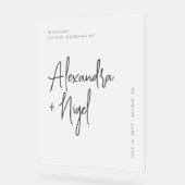 Minimalistisch duidelijk Classy Wedding Welkom Acryl Bord (Hoek)