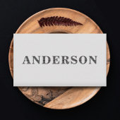 Minimalistisch dun gestreept grijs visitekaartje