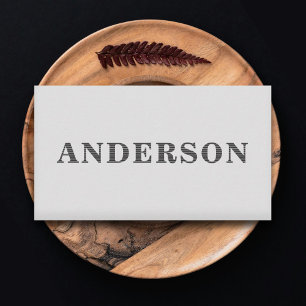 Minimalistisch dun gestreept grijs visitekaartje