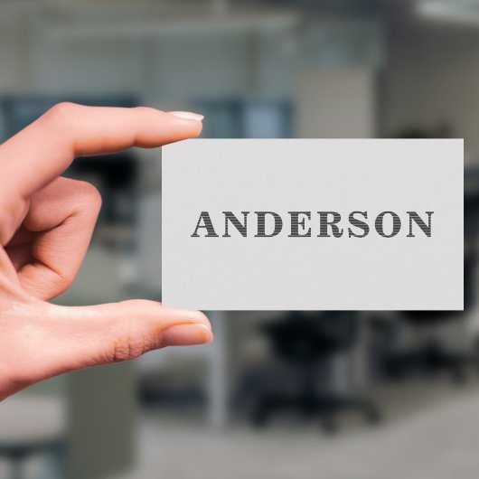 Minimalistisch dun gestreept grijs visitekaartje