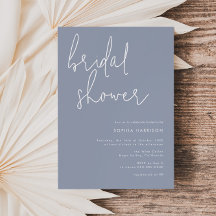 Minimalistisch Dusty Blue Vrijgezellenfeest