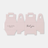 Minimalistisch Dusty Pink Calligraphy Script Bedan Bedankdoosjes (Uitgevouwen)
