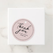 Minimalistisch Dusty Pink Calligraphy Script Bedan Bedankjes Labels (In situ)