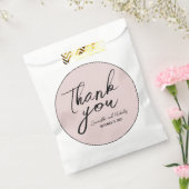 Minimalistisch Dusty Pink Calligraphy Script Bedan Bedankzakje (Gezegeld)