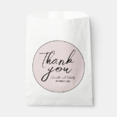 Minimalistisch Dusty Pink Calligraphy Script Bedan Bedankzakje (Voorkant)
