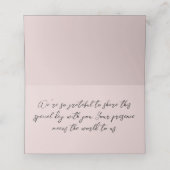 Minimalistisch Dusty Pink Table nummer Plaatskaartje (Binnenkant ongevouwen)