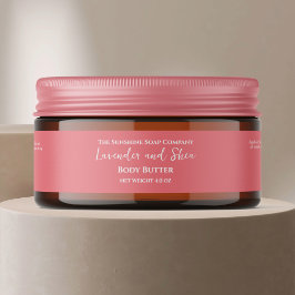Minimalistisch Dusty Roos Cosmetics Jar Label Adreslabel Wikkel
