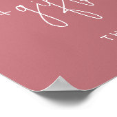 Minimalistisch Dusty Roos Kaarten en cadeaubordje Poster (Hoek)