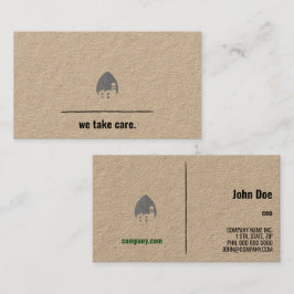 Minimalistisch Eco Kraft-Visitekaartje Visitekaartje