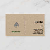 Minimalistisch Eco Kraft-Visitekaartje Visitekaartje (Achterkant)