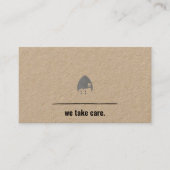 Minimalistisch Eco Kraft-Visitekaartje Visitekaartje (Voorkant)