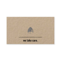 Minimalistisch Eco Kraft-Visitekaartje