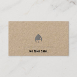 Minimalistisch Eco Kraft-Visitekaartje Visitekaartje