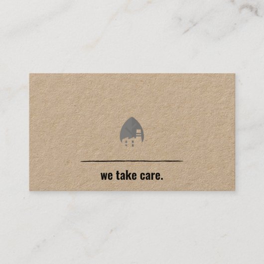 Minimalistisch Eco Kraft-Visitekaartje Visitekaartje (Voorkant)