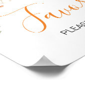 Minimalistisch Een beetje pompoen Baby shower guns Poster (Hoek)