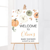 Minimalistisch een beetje pompoen Baby shower welk Poster