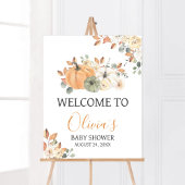 Minimalistisch een beetje pompoen Baby shower welk Poster