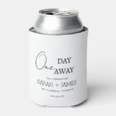 Minimalistisch een dag weg bruiloft repetitie dine blikjeskoeler (Blikje Voorkant)