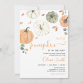 Minimalistisch Een Klein Pompoen Baby shower Kaart (Voorkant)