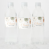 Minimalistisch Een Klein Pompoen Baby shower Waterfles Etiket (Flessen)
